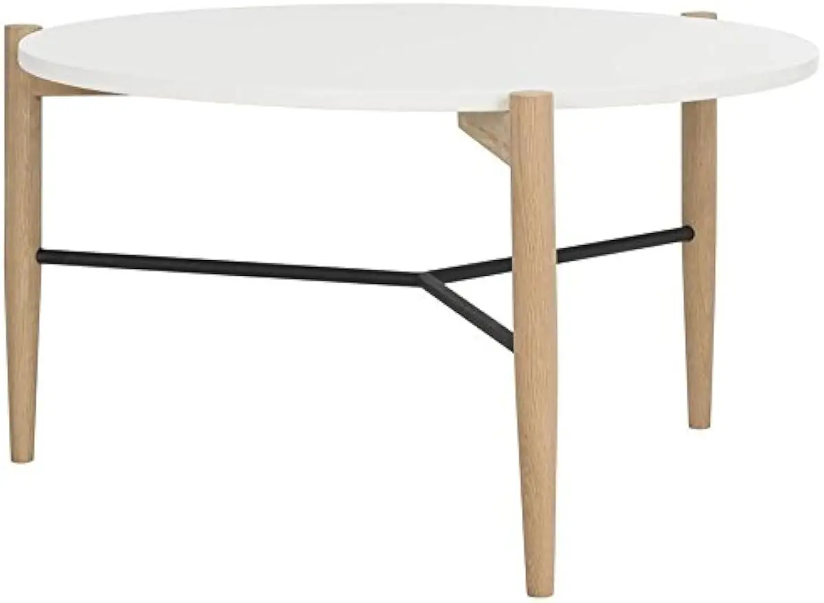 Home Collection Thyme Coffee Table, White/Natural