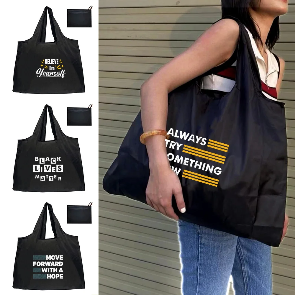 Shoulder Bag Travel Washable Tote Pouch Convenient Large-capacity Shopping Bag Large Tote Foldle Reusable Handbags for Fashion
