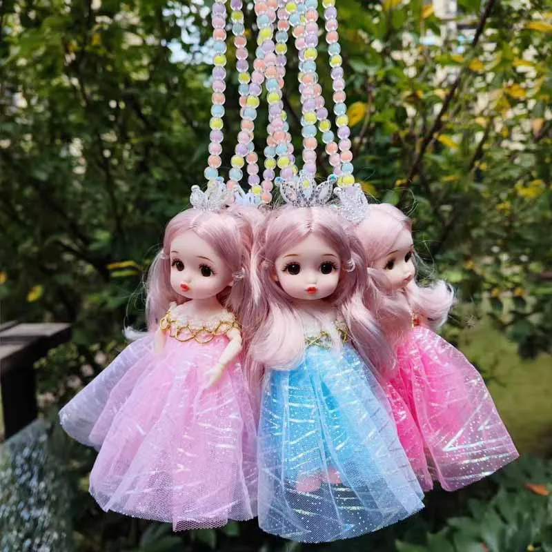 New Princess Doll Mermaid Sequin Doll Chinese Dress Doll Necklace Girls Play House Toys Joints Movable Kids Pearl Necklace Toys