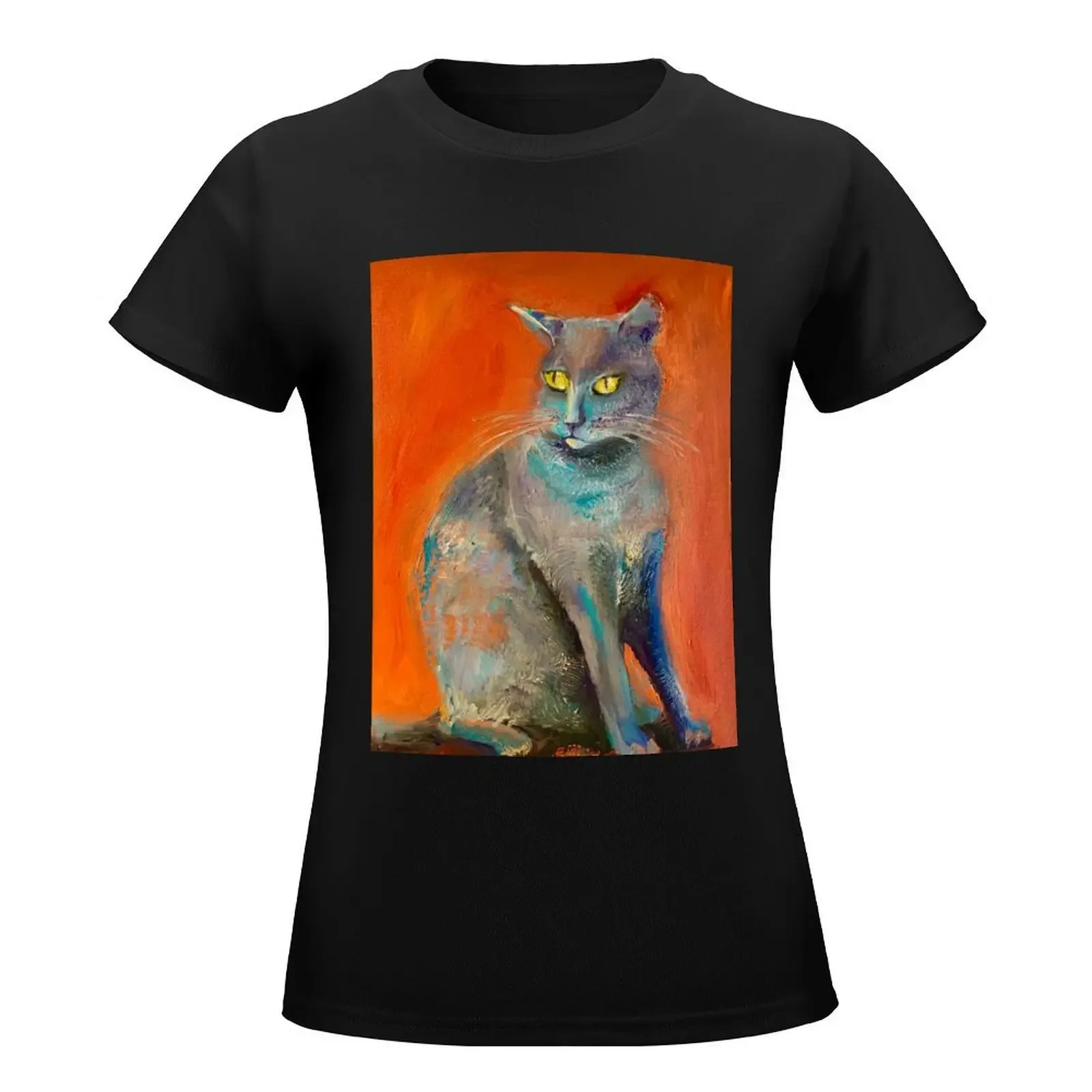 Cat Love T-Shirt tees animal print shirt for girls plus size tops plus size t shirts for Women loose fit