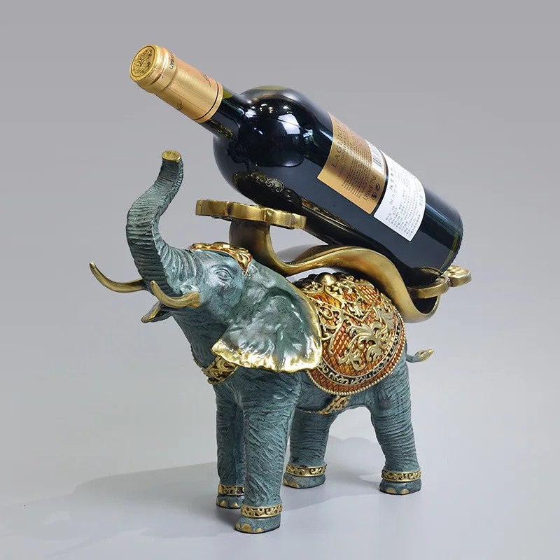DSA solid brass elephant figurine - elephant ornament for tv cabinet, wine cabinet decoration