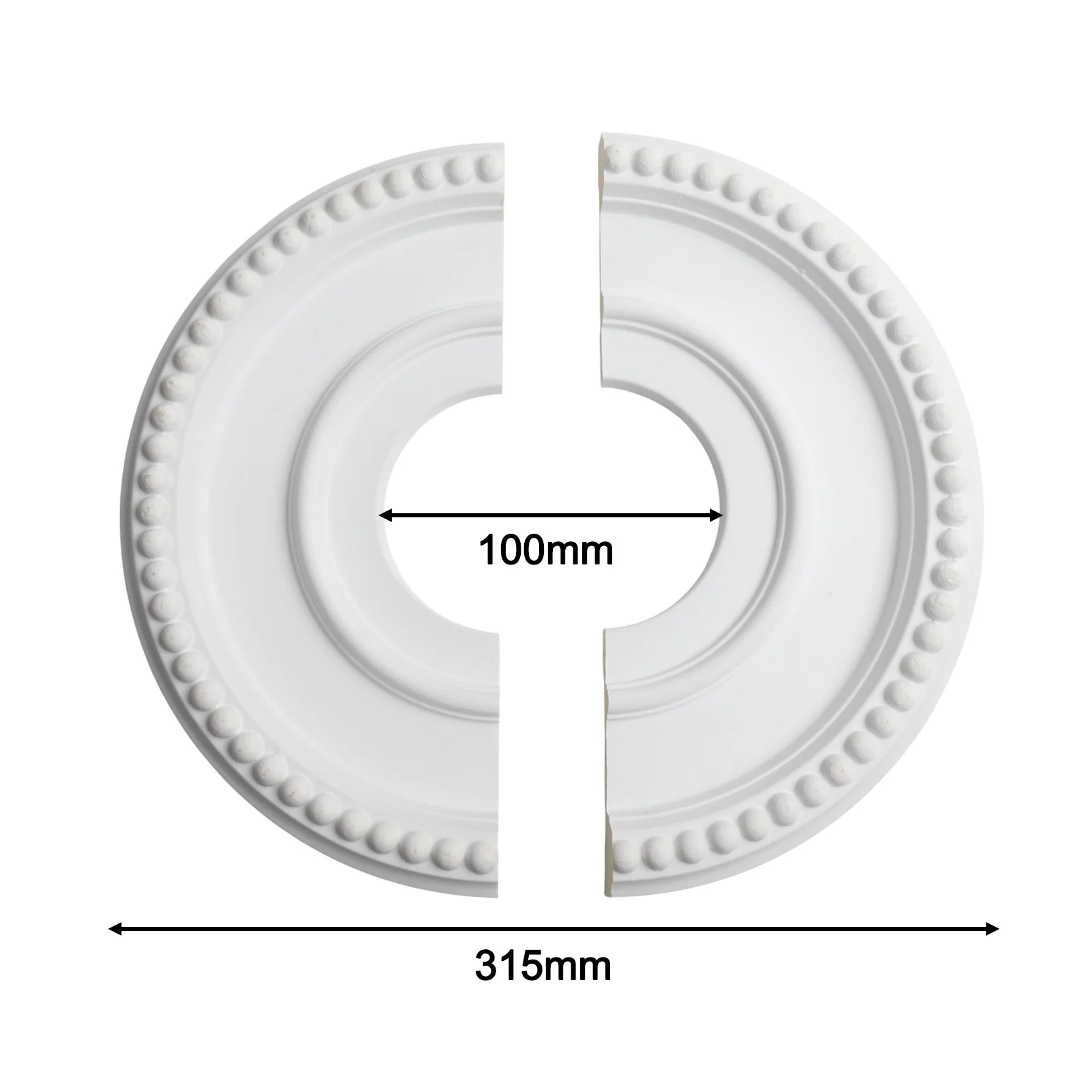1 Pcs Round  Split Medallion  PU Decorative Ceiling Fan Light  Fixtures Covers Plate Pendant Lamp Base Decoration