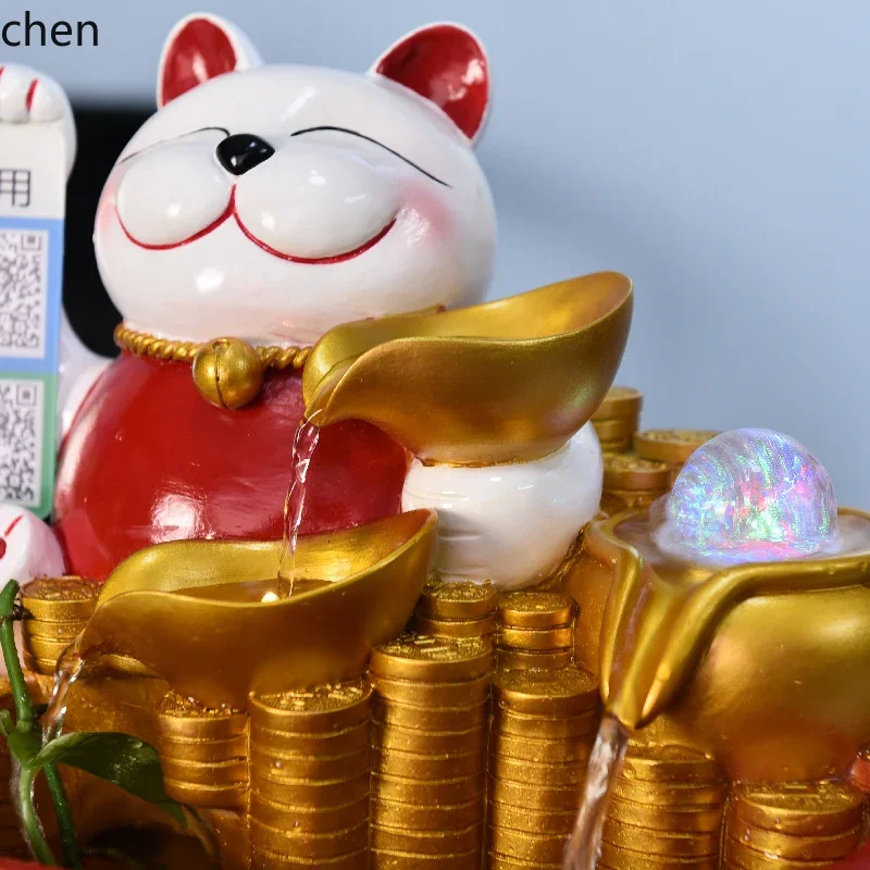 Lucky Cat Ornament Flowing Water Generates Wealth Feng Shui Wheel Fountain Opening Gift Gift Decoration Gift