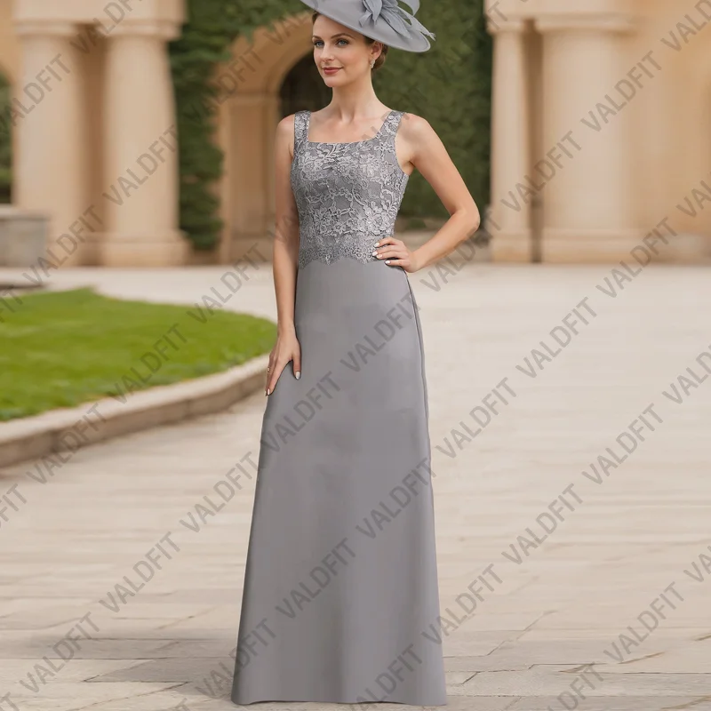 Customized Long Grey Chiffon Mother of the Bride Dresses with Jacket for Wedding Evening Party Dress Vestidos Para Mujer