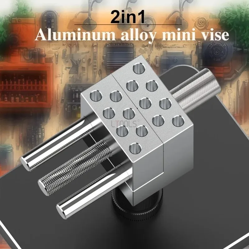 

2-in-1 Detachable Mini Table Vise Handheld Desktop Bench Clamp Auxiliary Fixture Woodworking DIY Adjustable Clamp Hand Tools