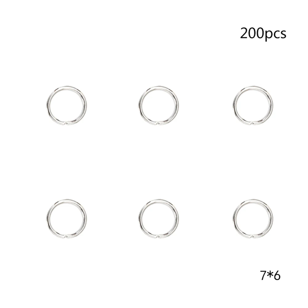 

200pcs Split Round Rings Stainless Steel Bag Buckle Key Chain Circle Open for Jewelry DIY Necklace Accessories