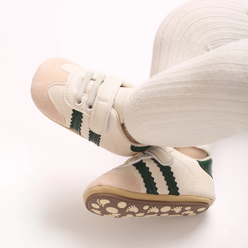 Modische koreanische Version von Herren- und Damen-Sportschuhen, Indoor-Schuhe mit weicher Gummisohle, rutschfest, für Babys von 0-18 Monaten. – Detail 10