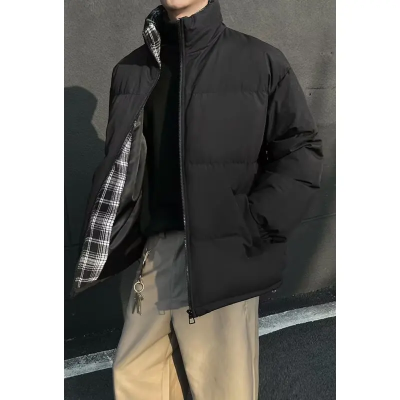 

Мужское хлопковое пальто Bla Plaid Jaet, осень-зима, американский модный бренд, воротник-стойка, молодежный хлопковый верх...