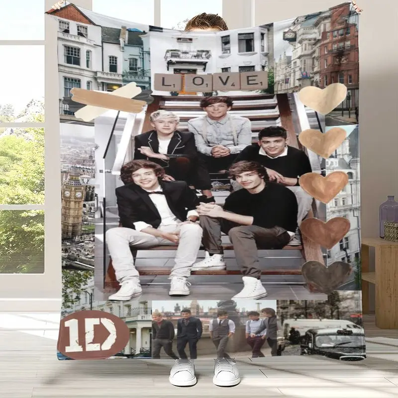 1D One D-Direction Boy Band Soft Flannel Blanket,Cozy Warm Throw Blanket for Bed,Sofa,Living Room,Picnic,Camping,Home Decor,Gift