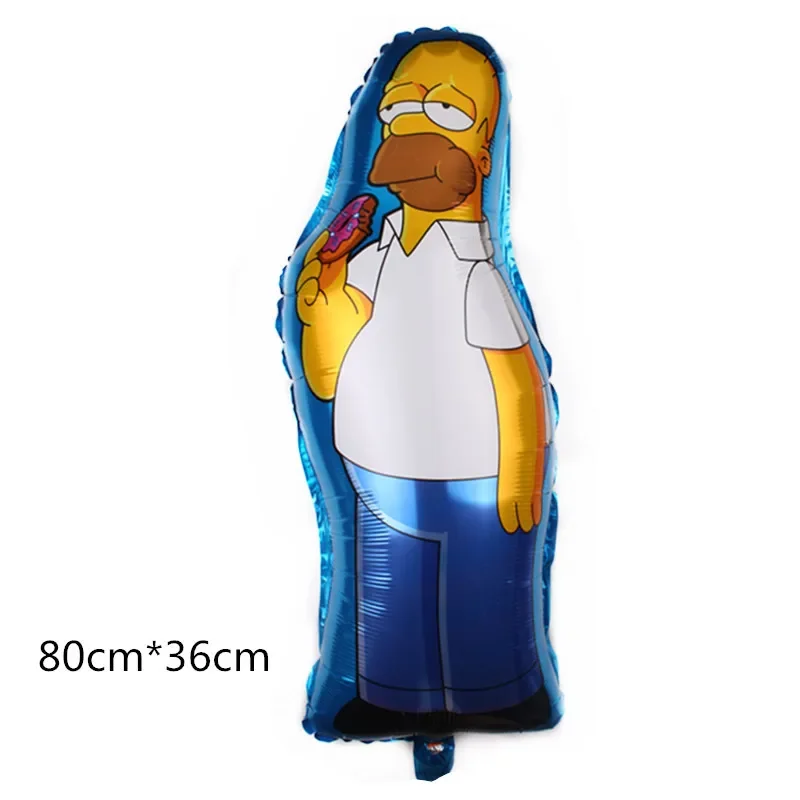 Cute The Simpsons Foil Balloon Inflatable Helium Homer J. Simpson Birthday Party Wedding Decoration Balloon Baby Shower Supplies