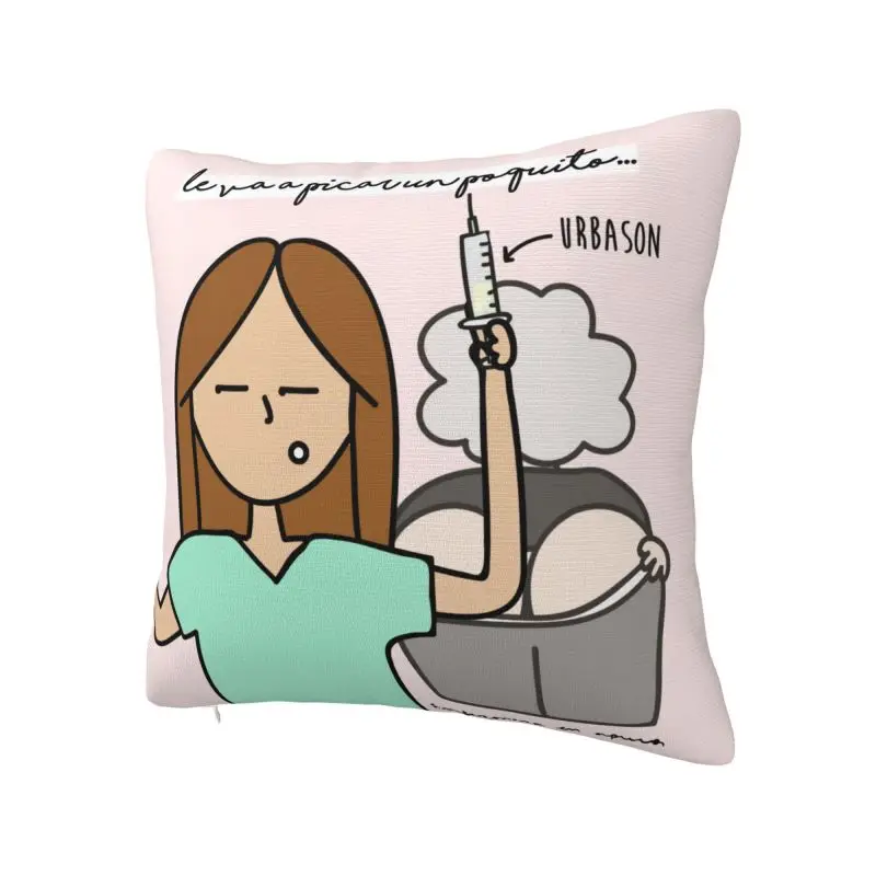 Enfermera En Apuros Doctor Nurse Medical Throw Pillow Case 66*66cm Sofa Cushion Cover Velvet Polyester Pillowcase
