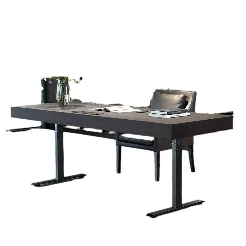 

Italian simple solid wood computer desk lightweight luxury size layout family study adjustable multi-function computer desk