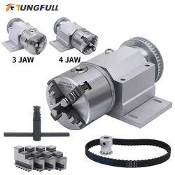 80/100 Chuck Four Jaw Chuck Spindle Assembly Ball Machine Multifunctional Micro Lathe Woodwork Bead Machine Centering Hole Clamp