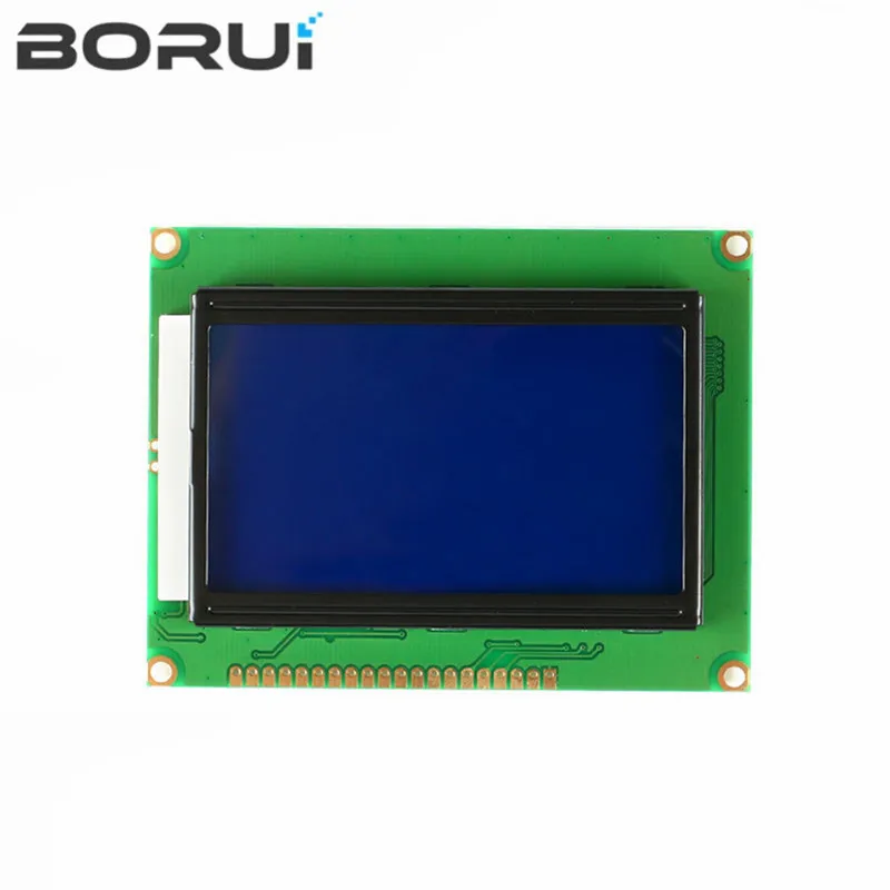 Módulo LCD de 128x64 puntos, pantalla azul de 5V, 12864 LCD con retroiluminación ST7920, puerto paralelo LCD12864 para arduino