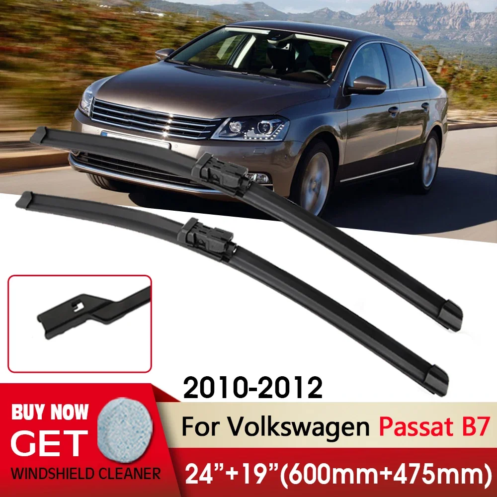 

Car Wiper Front Wiper Blade 24"+19" For Volkswagen Passat B7 2010 2011 2012 Front Windscreen Wipers Auto Accessories