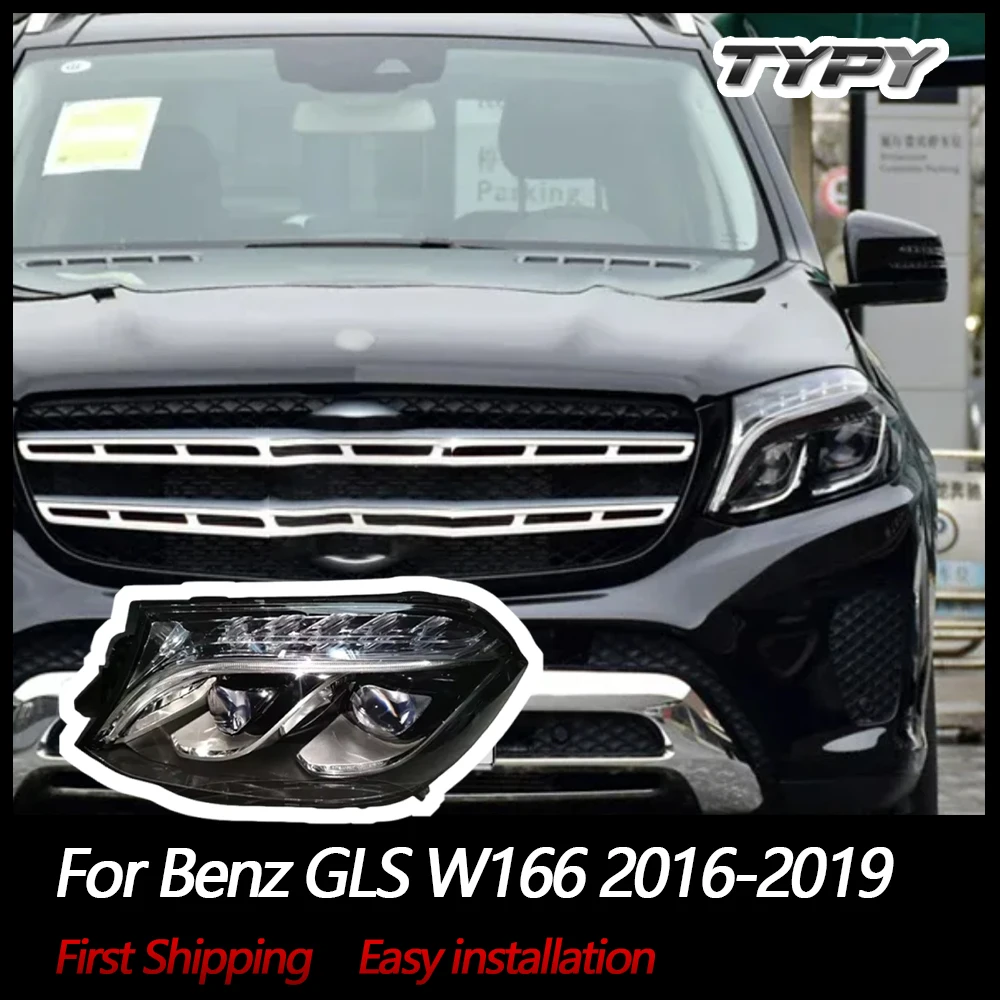 

TYPY New LED Headlight Upgrade Modified Full Head Lamp For Benz GLS W166 2016-2019 Turn Signals Daytime Running Lights