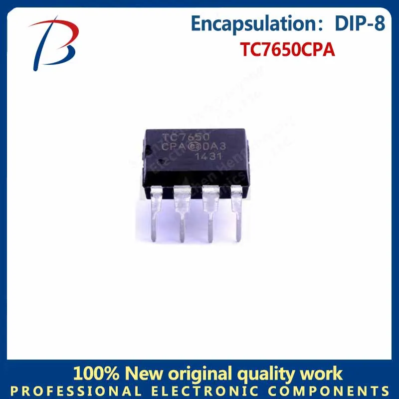 5PCS   The TC7650CPA operational amplifier is packaged in DIP-8