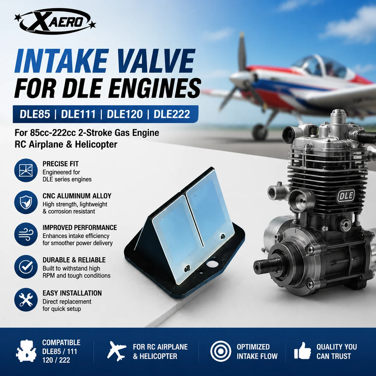 Rc Helicopter Gas - DLE85 111 DLE120 DLE222 Intake Valve