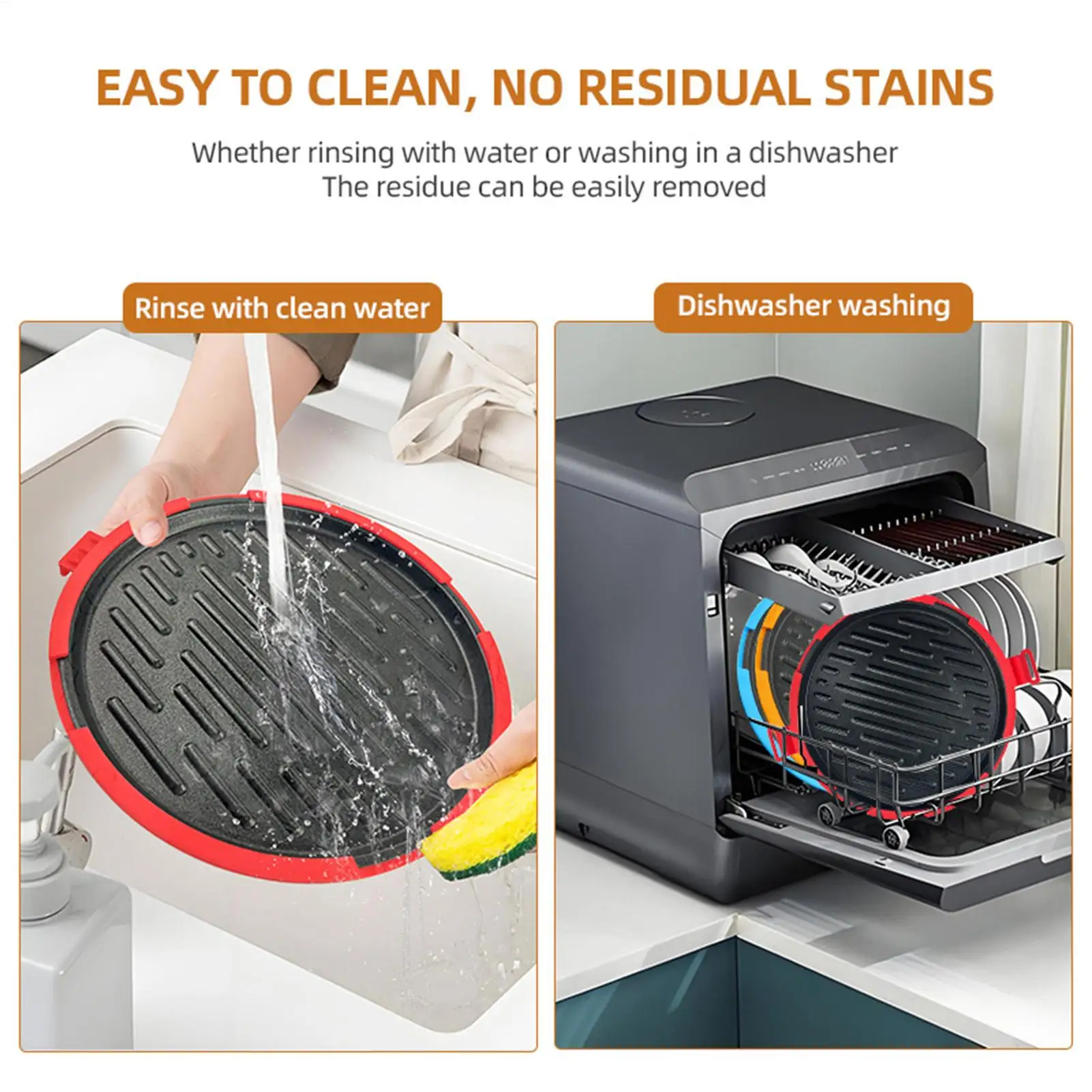 

Microwave Grill Plate Quick-Heat Griddle Microwave Toaster For Oven Kitchen Home School Dorm Pancake Breakfast Baking Cooking