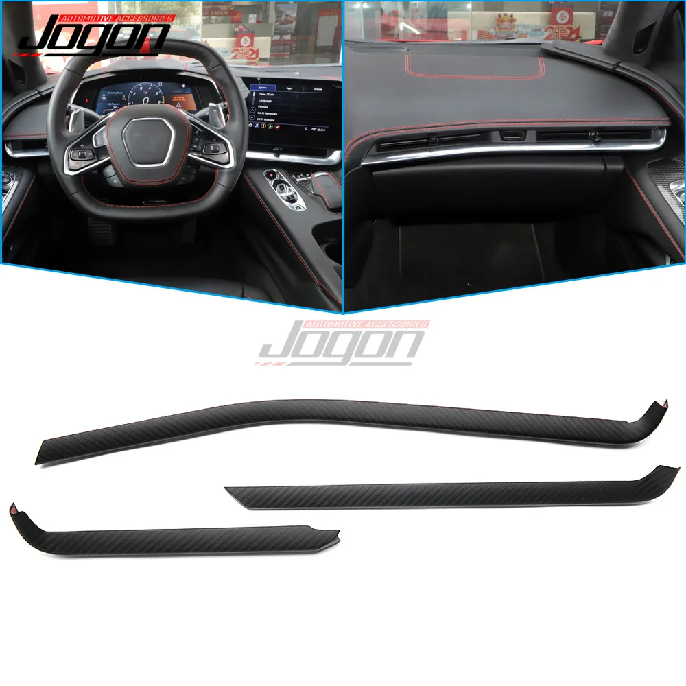 

Carbon Fiber Dashboard Panel Air Outlet Trims Stickers For Chevrolet Corvette C8 Stingray Coupe 3LT Z06 2020 2021 C8 Interior