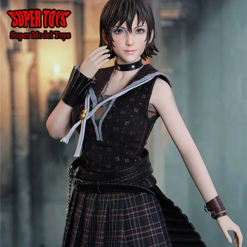 

SUPER DUCK SET067 1/6 Soldier Iris Amicitia Head Sculpt Fashion Short Skirt Clothes Set Accessary for 12 Inches Action Figure