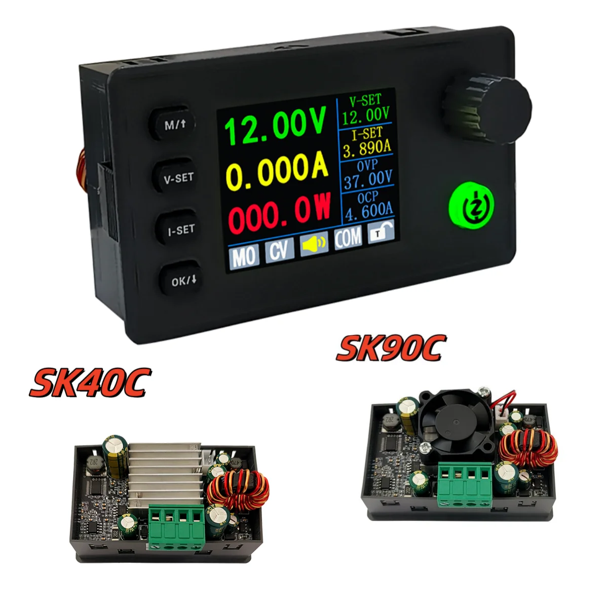 

Upgraded SK40C/SK90C Color Screen CNC Adjustable Voltage Power Supply Constant Voltage & Constant Current Charging Module