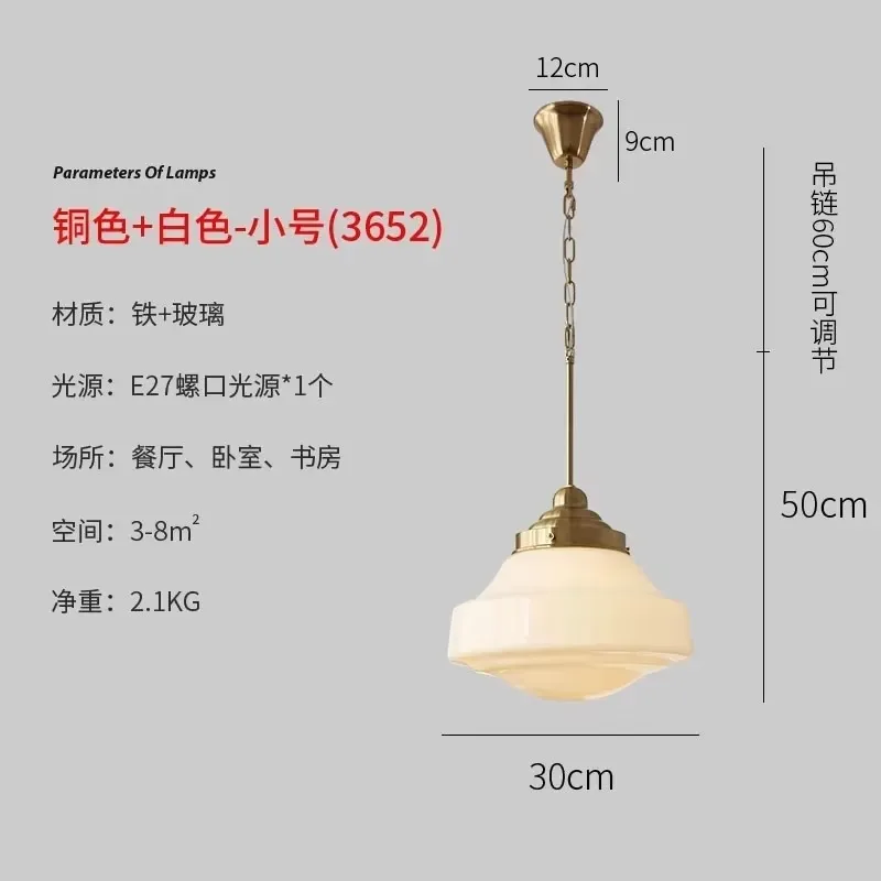 Retro Style Single Head Simple and Simple Lamps for Restaurant Bar Study Parlor Master Bedroom Living Room