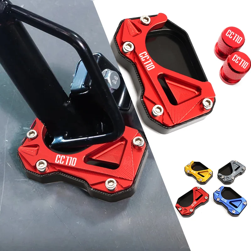 For Honda Cross Cub CC110 Motorcycle Small Foot Support Side Standing Mat Side Frame Widening and Enlargement Pad Tire Valve Cap