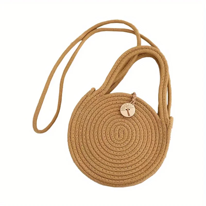 Rope Woven , Womens Creative Solid Color Straw Bags, Vacation Shoulder Crossbody Tote Bags Large tote bags for women Coin purse