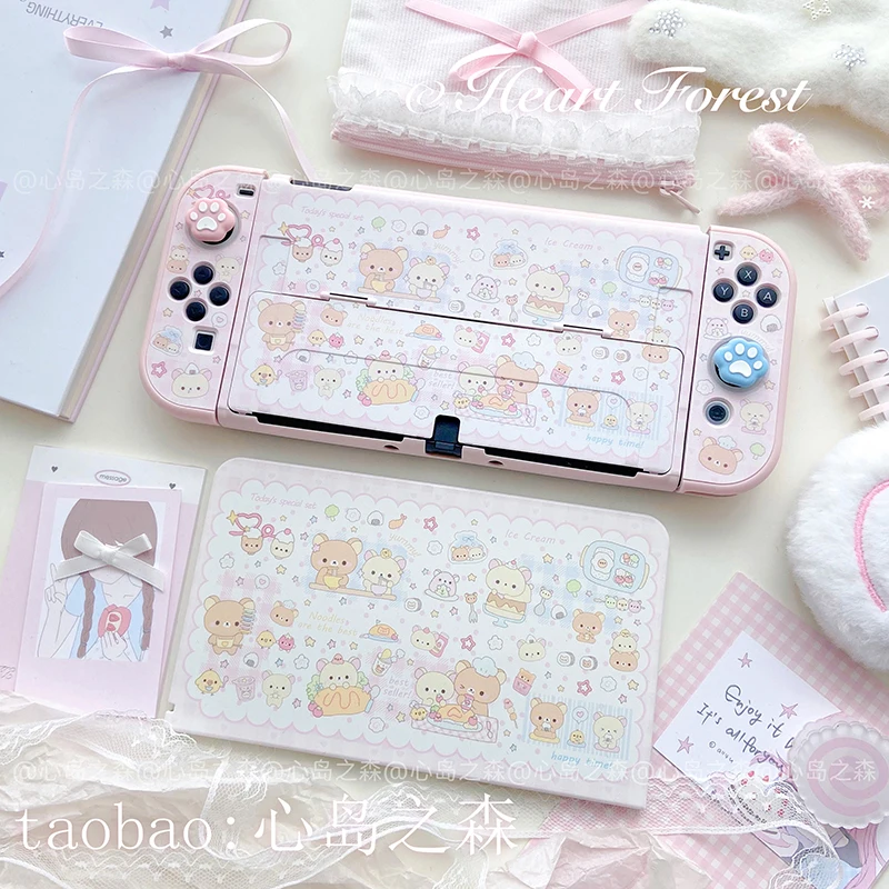 �y�Z�[�����z�I���W�i���f�U�C�� Switch2 �ی�V�F������J�X�^�������b�N�}���킢���s���N OLED Ns Lite �ی�V�F���A�j�����Ӌ@��