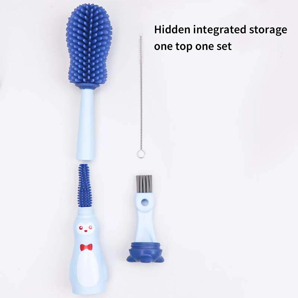 Bottle Cleaning Brush Portable Bottle Brush For Baby 4-in-1 Silicone Cleaning Brush Set