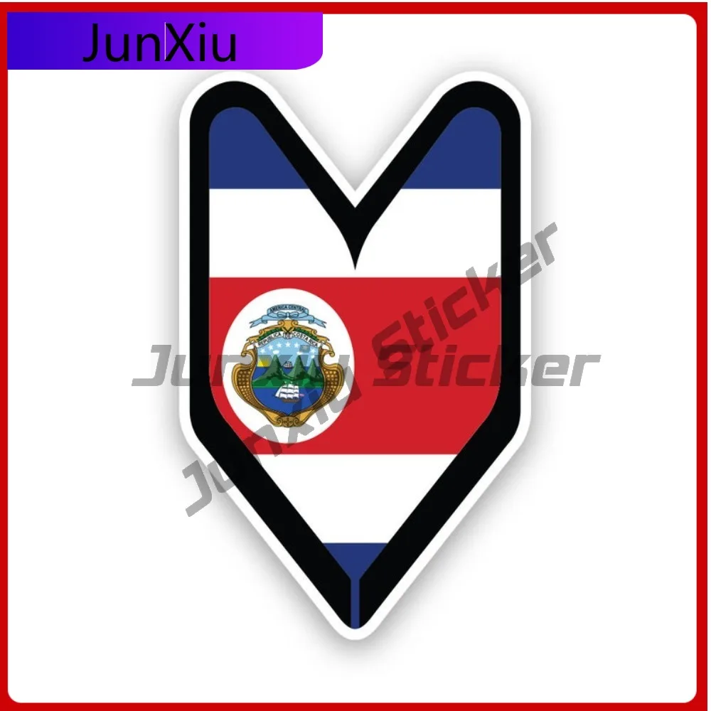 

Costa Rican Driver Badge Stickerwaterproof Outdoor Cool Bumper Waterproof Vinyl Decal For Refrigerators Creative Outdoor Fun