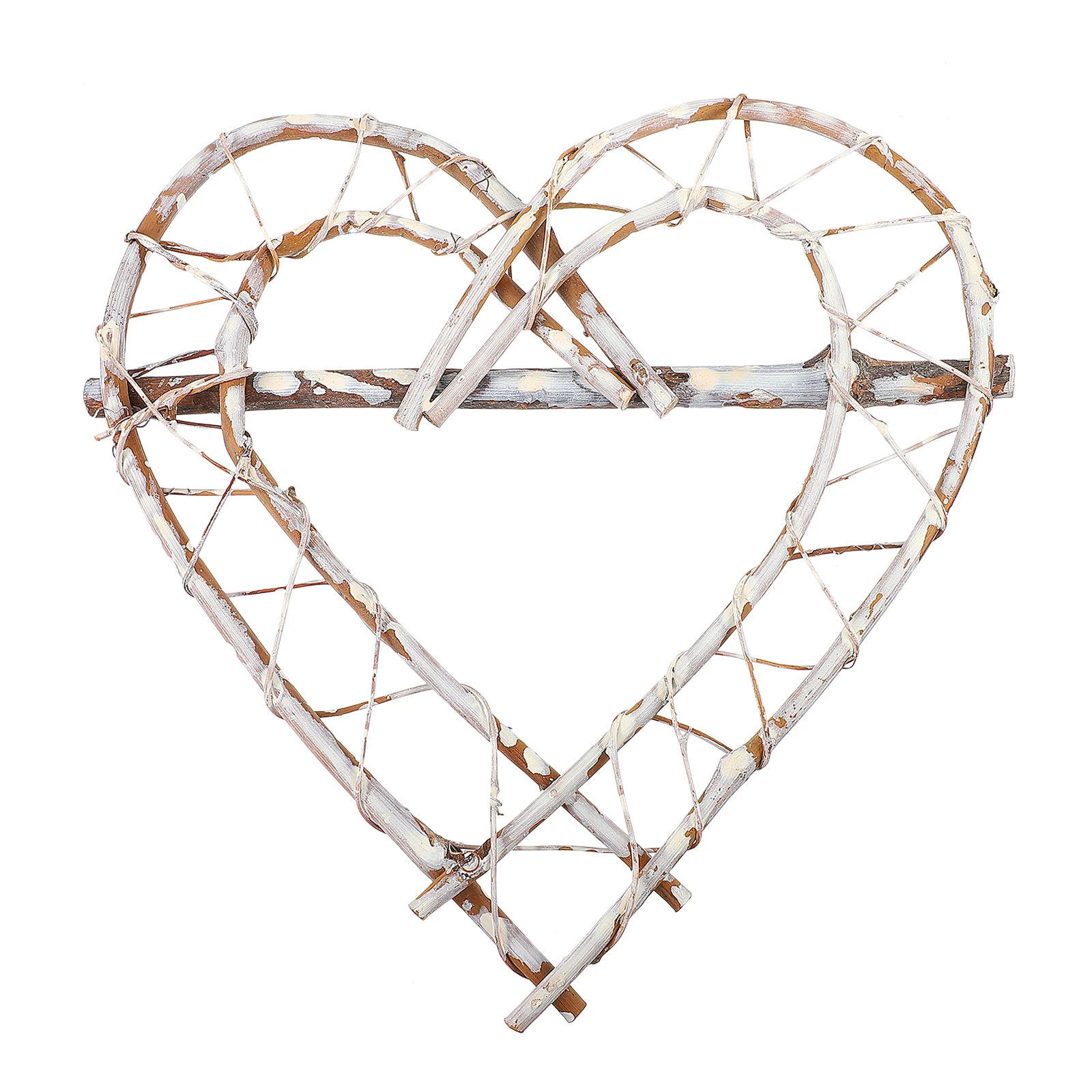 

Heart-shaped Wreath Pendant Front Door Wreaths Year Round Outdoor Christmas Decor Hanging DIY Rattan Vine Decorations Wicker