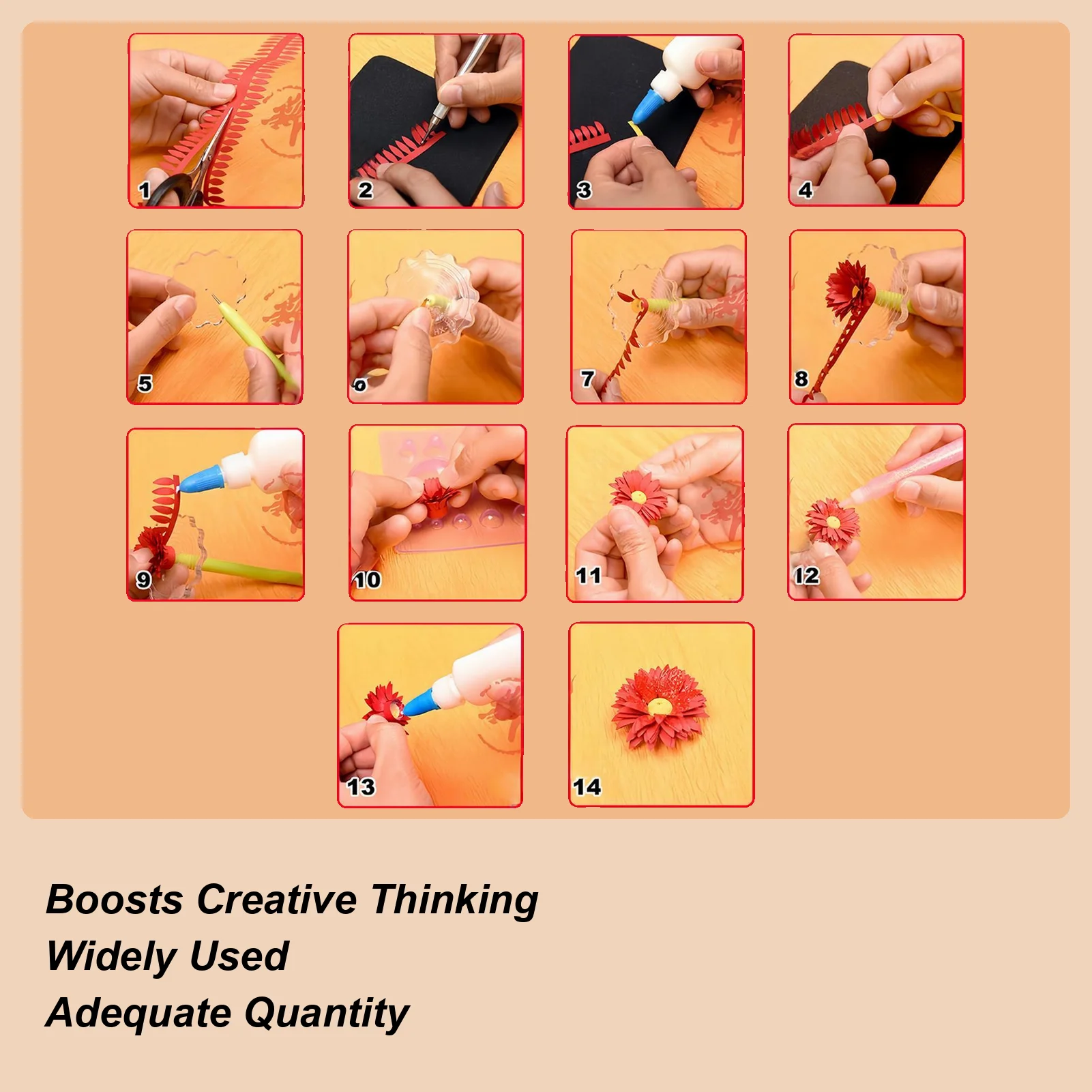 

Quilling Paper Strips Colorful Cardmaking Handmade Supplies 3D Flower Quilling Paper For Women Adults Beginner Craft Birthday