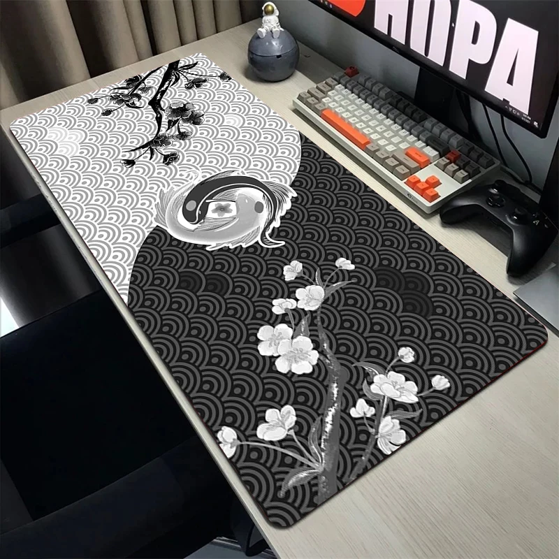 

New Taichi Fish Gaming Mousepad Pc 90x40cm XXL Mouse Pad Anti-slip Rubber Pads Big Desk Mat Keyboard Mat Mousemat 500x1000mm