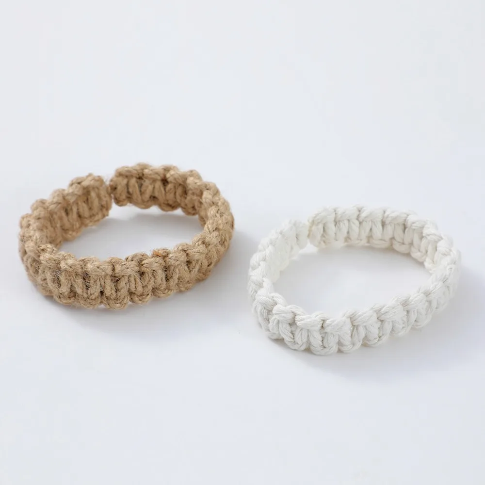 Vintage Hand Woven Hemp Rope Curtain Holdbacks Natural Textured Curtain Tie Straps Living Room Window Ornament