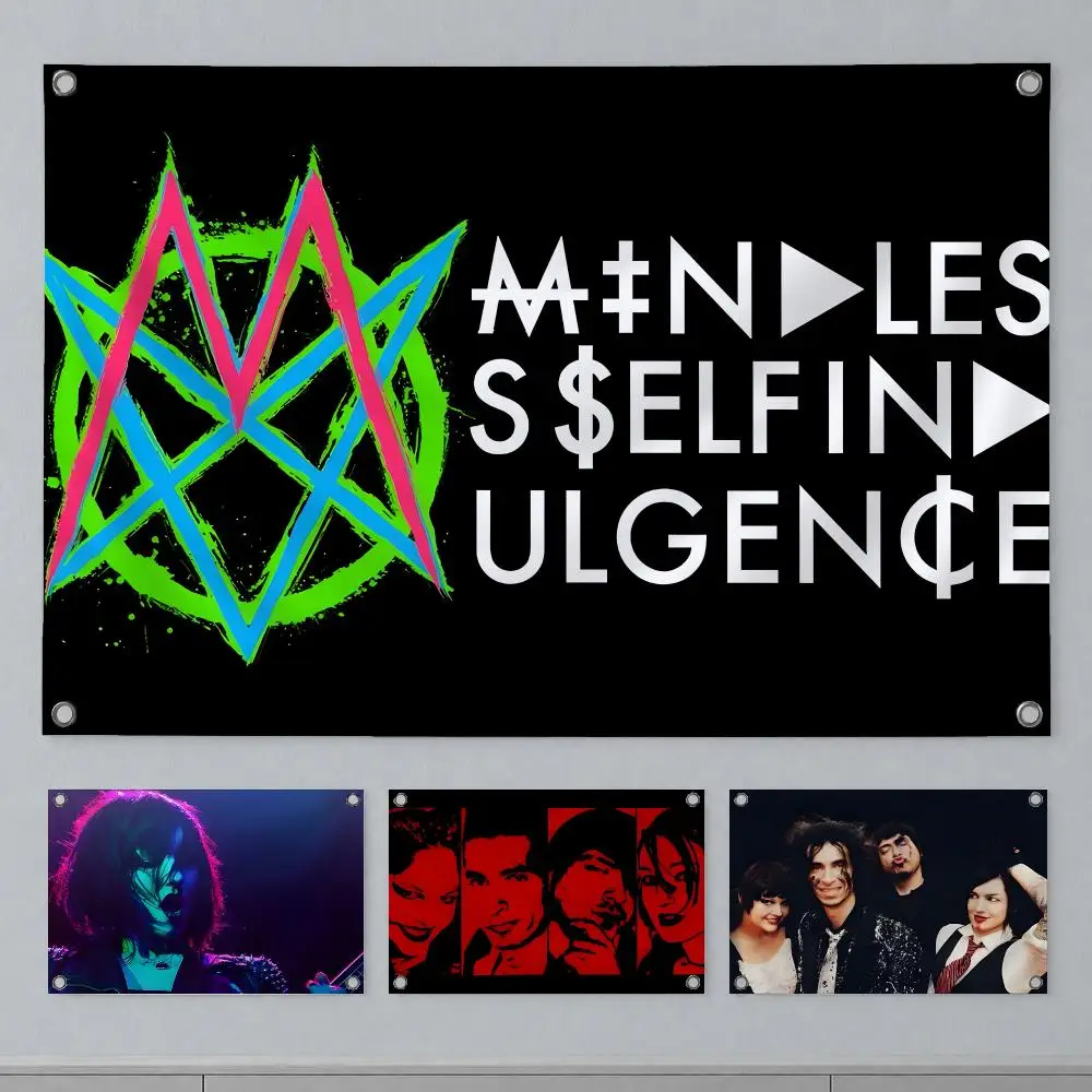 Punk Band Mindless Self Indulgence Flags Wall Hanging Banner Indoor Outdoor Party Home Wall Decor Backdrop