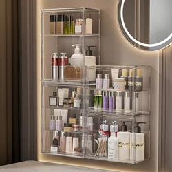 1pc Clear Storage Box, Stackable Display Organizer with Magnetic Lid, Dustproof Showcase for Bags Cosmetics Collectibles Lego