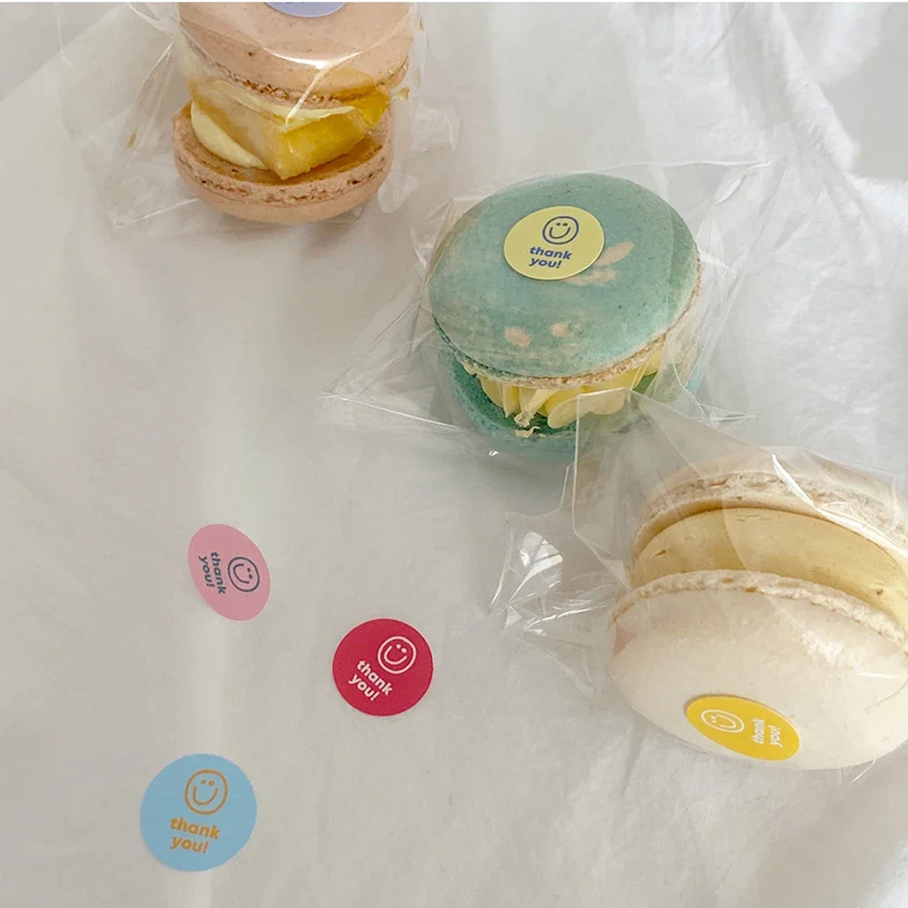 60Pcs Colorful Thank You Stickers DIY Party Gift Cookies Cake Packaging Decoration Labels Sticker Stationery