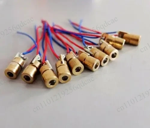 100pcs/lot 650nm 6mm 5V 5mW Laser Dot Diode Module Copper Head Red