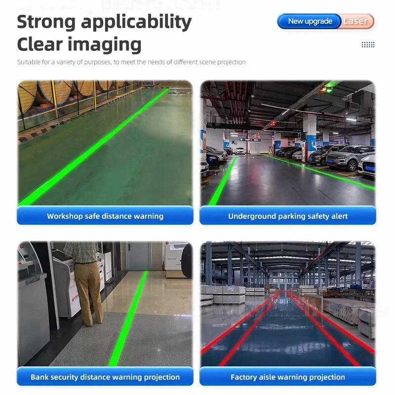 Industrial Virtual Laser Safety Line Sign Projector Floor Marking Warning Light