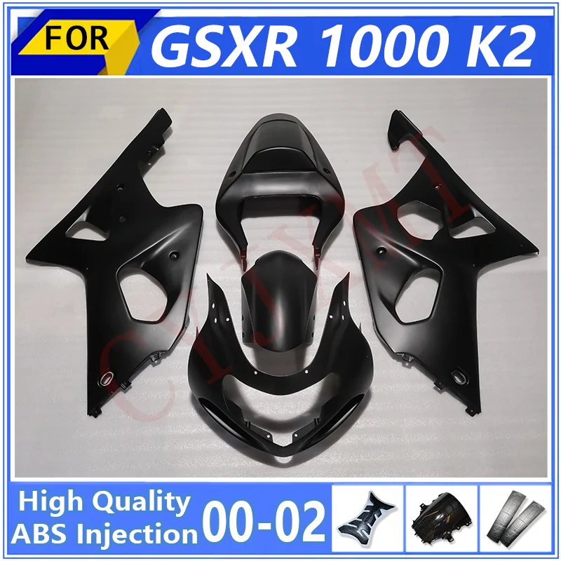 Matte Motorcycle Fairing Kit for Suzuki GSXR 1000 K2 2000 2001 2002 Fairings Accessories GSXR1000 GSX1000R 00-02 Bodyframe Shell