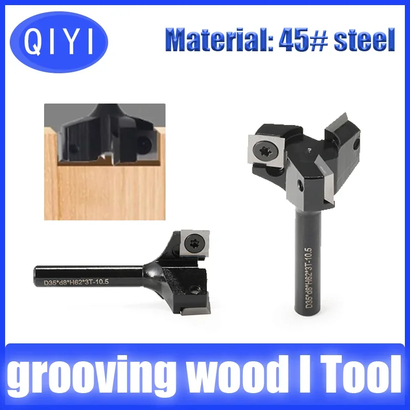 QIYI 1/2Inch Wood Router Bit Blade Replaceable CNC Machine Tools Woodworking Tool Insert-Style Spoilboard Face Milling Cutte