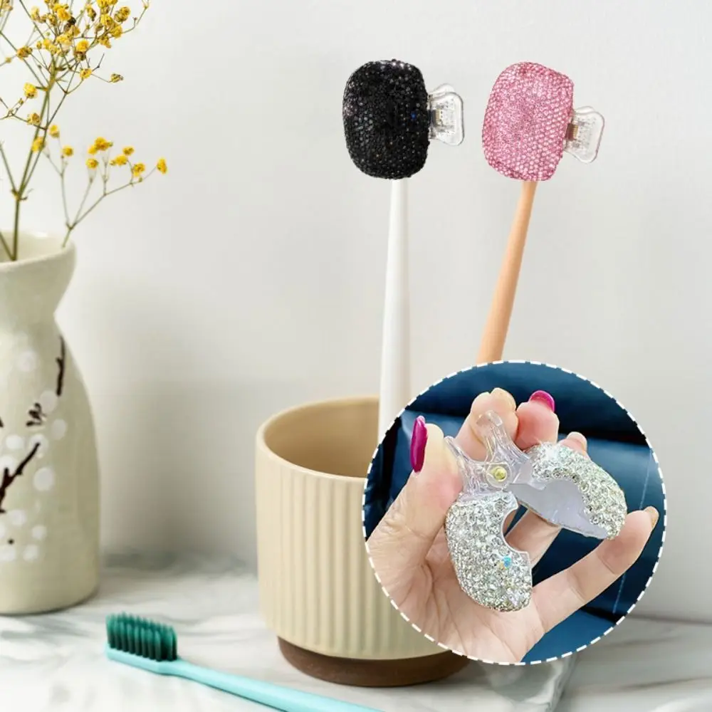 Portable Toothbrush Head Cover Breathable Waterproof Toothbrush Protector Reusable Shiny Toothbrush Storage Case Bathroom