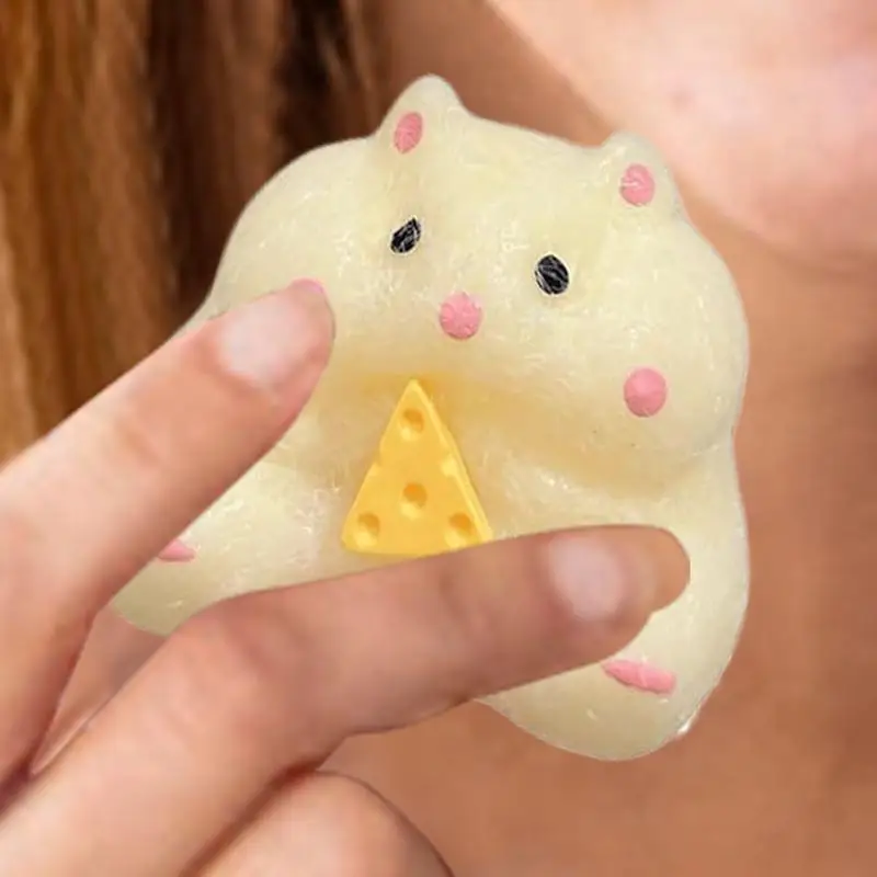 フィジェット スクイーズ おもちゃ ハムスター ソフト アニマル ハムスター スクイーズ 感覚玩具 伸縮性のあるピンチ緩和 フィジェット 男の子 女の子 子供 ティーン用