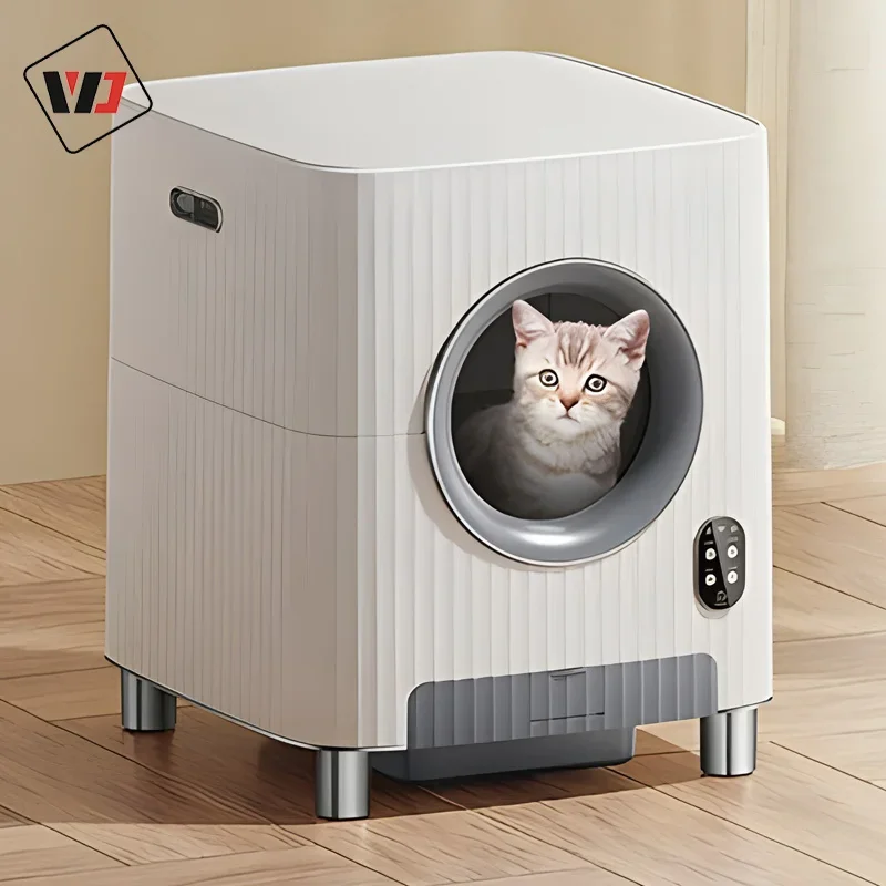 Low noise Smart Quick Self Cleaning 65L large Cat Toilet Automatic APP Remote Control Auto Cat Box