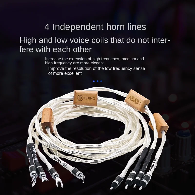 American music ribbon Odin HIFI speaker cable, audiophile grade banana head sterling silver audio special speaker cable