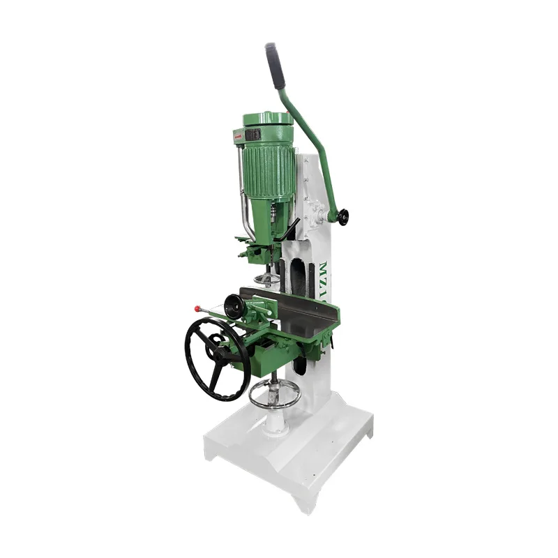 Wood Vertical Rectangular Tenon Drilling Machine Manual Woodworking Mortising Machine Solid Wood Square Hole Drill