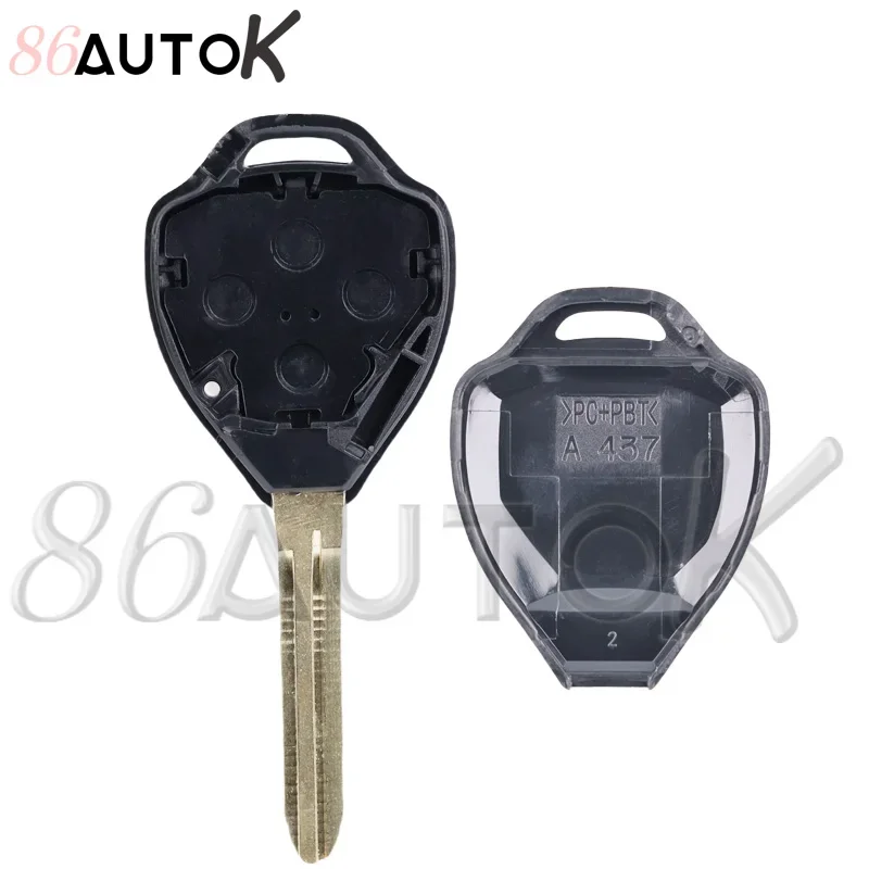 BTA-Clé à distance intelligente pour voiture, 2 boutons, 433 boutons, puce 4D 67G, adaptée pour Toyota Fortuner, Hilux, Innova, Yadditif, CorTrust3/4 Mhz