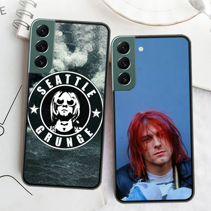 Retro Singer Kurt Cobain Phone Case For Samsung A15 A25 A35 A55 Galaxy A12 A22 A32 A52 A72 A54 A34 A24 A14 A53 A33 A23 A13 A73 A